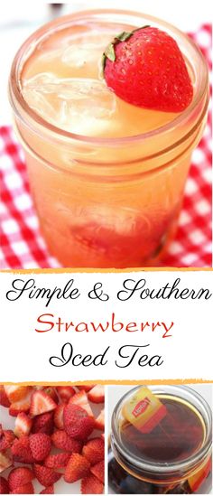 Simple & Southern Strawberry Sweet Tea #fresh #drinks