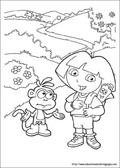 Dora The Explorer Online Coloring Pages Printable Book For Kids 156