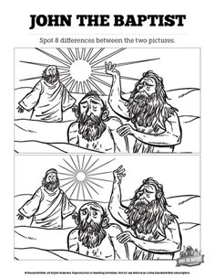 John The Baptist Kids Spot Difference These Two Bible Illustrations Of May Look Same But Theyre Not