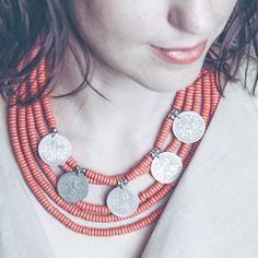 Green wooden bead necklace Bib necklace Ukrainian jewelry in Boho style Ukrainian jewelry Gift from Ukraine
