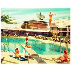 Summer art mid century gift Mid Century art prints retro motel swimming pool art Palm Springs Decor,