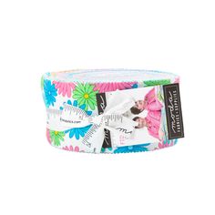 2.5 inch Rainbow Jelly Roll 100/% cotton fabric quilting strips Moda Bella Solid