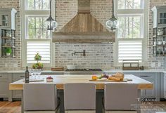 brick backsplashes rustic and