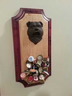 Pug Sat On Towel Bottle Opener Fridge Magnet
