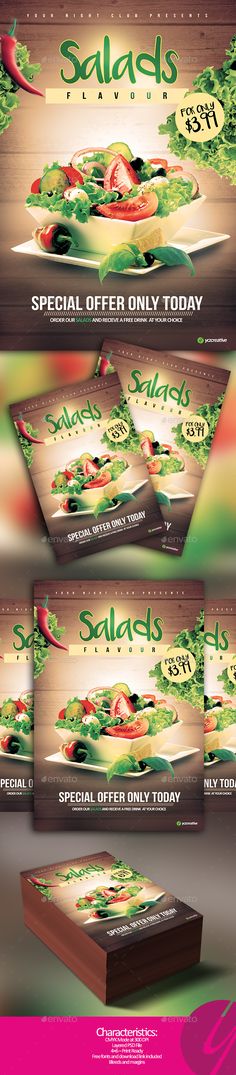 Health Food Flyer Template GreenFood Restaurant food, Flyer - food flyer template Health Food Flyer Template GreenFood Restaurant food, Flyer - food flyer template