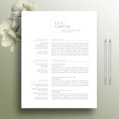 resume template 2 page resume cv template cover by modernresumeco