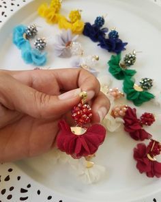 Pendientes De Impresión De Flores Joyas Nacionales De Joyas Pendientes De Impresión De Flores Joyas Nacionales De Joyas