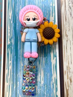 RN Starfish Badge Reel Badge Holder Retractable ID Holder -Sea Star LPN Ocean Life Nautical Teacher Id Office Badge