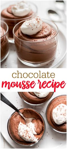 Chocolate Mousse is a sophisticated ultra smooth and creamy dessert that is perfect for serving at a dinner party. This chocolate dessert is sure to get rave reviews.