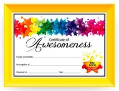free printable student award certificates