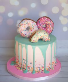 Homemade Birthday Cakes, Birthday Cake Recipe, Cool Birthday Cakes, Adult Birthday, Donut Birthday Cake, 1st Birthday, Fabulous Birthday, Easy Kids Birthday Cakes