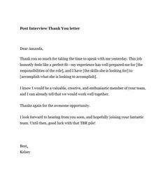 Best Thank You Email After Interview Email After Interview, Resume Ideas