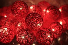11 Best Festive Images String Lights Fairy Ravishing Red Yarn Ball String Lights