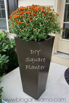 Thespottedlamb Diy Large Outdoor Planters For 15 In The Tall Square Planters A Diy Tale Andiamo