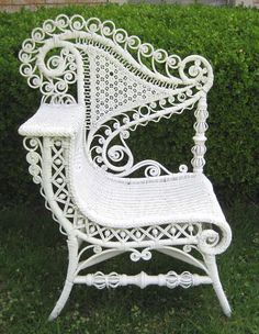 1890 heywood wakefield victorian rattan wicker photographer posing chair love my white wicker - White Wicker Chair 1890 heywood wakefield victorian rattan wicker photographer posing chair love my white wicker - White Wicker Chair