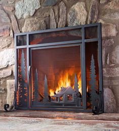 Tree of Life Fire Screen with Door - The Tree of Life symbolizes the interconnection of all life on the planet adding symbolism and meaning to thi… | Pinteres…