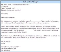 sample professional email