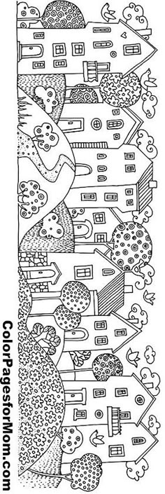 House Coloring Page For Mom Family Participation When The Kids Have Their Pages