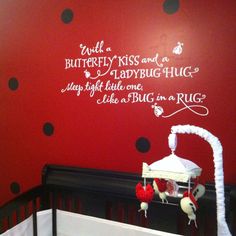 52 Best Ladybug Nursery Inspiration Images I Like The Red Walls With Black Polka Dots Baby Nurseries Nursery
