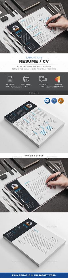 Resume Cv template, Resume cv and Ai illustrator - resume paper size Resume Cv template, Resume cv and Ai illustrator - resume paper size