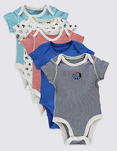 Bodys Kurzarm 3er-Pack einfarbig//Gemustert - kurz/ämelige Babybodys mit Schlupfkragen /& Druckkn/öpfen im Schritt Reine Baumwolle