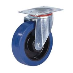 Blue Wheels Lenkrolle mit Feststeller 100 mm Elastik