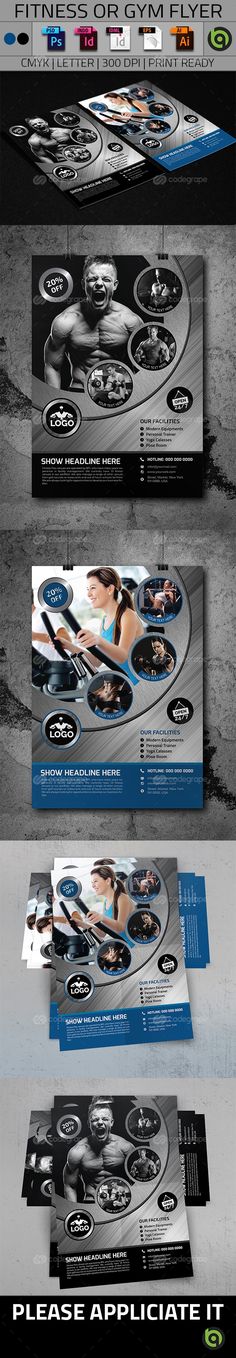 Fitness Flyer Flyer template, Brochures and Adobe photoshop - fitness flyer Fitness Flyer Flyer template, Brochures and Adobe photoshop - fitness flyer