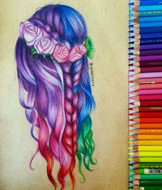 Dessin Pro, Dessin De Mode, Idée Dessin, Cheveux Dessin, Dessins Colorés,