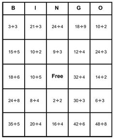 Math Bingo Card Division 1 502x619 Math Bingo Card Division 1 502x619