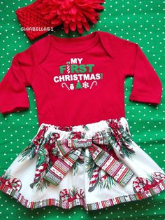 74 best baby girl christmas images on pinterest little girl baby first christmas outfit