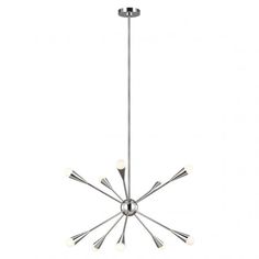 APOLLO 5 light chandelier in burnished brass with opal glass globe shades APOLLO 5 light chandelier in burnished brass with opal glass globe shades