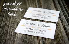 personal mailing label