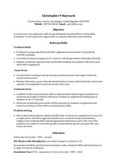 samples of resume for job