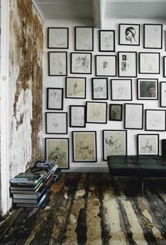 754 Best Art Salon Walls Images On Pinterest Interior Decorating Wood And White Frames On Wallart