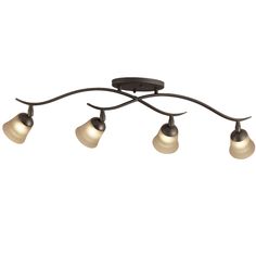 Allen Roth Bristow 4 Light Specialty Bronze Dimmable Fixed Portfolio 4 Light Olde Bronze Flush Mount Fixed Track Kit At Lowes