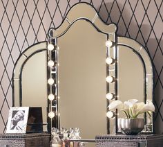 100 Best Tri Fold Vanity Mirror Images On Pinterest Bath Room Tri Fold Mirror With Lights Diy Makeup Vanity Table Ideas Tables