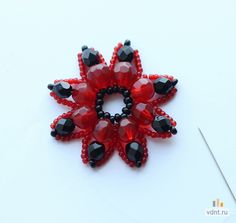 Beaded Brooch "Currant". Master class and the circuit. | VDNT