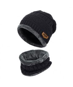 Stretchy Cuff Beanie Hat Black Skull Caps Lukes Diner Winter Warm Knit Hats