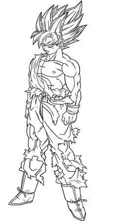 Dragon Ball Z Goku Coloring Pages One Of The Most Popular Page In Category Explore More Like