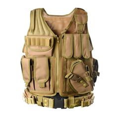 Details about / Paintball Vest Tactical Gear Airsoft Battle Lightweight Adjustable Black Webbing