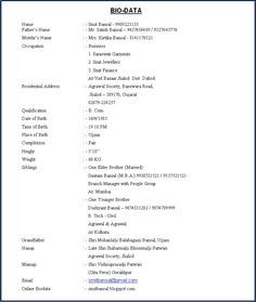 resume format for marriage free download biodata format download for