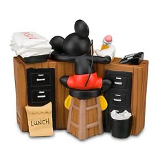 Mickey Mouse Office Items Love The Tape Dispenser When You Sleeping Mickey Mouse Desk Clock Back