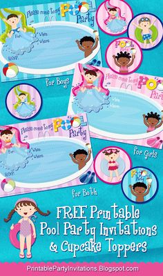 free printable swimming party invitations