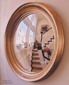 Convex Wall Mirror vintage wall mirror round golden convex & wooden ornate frame Convex Wall Mirror vintage wall mirror round golden convex & wooden ornate frame