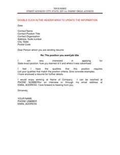 job cover letter template word