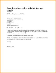 sample letter to authorize a person