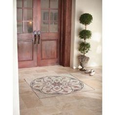 12 Best Outdoor Medallions Images On Pinterest Mosaic Art Tumbled Stone Medallion Decorative Floor And