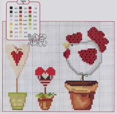 52 BIRD-Punto Croce Kit con fili codificati DMC o grafico