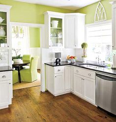 72 Best Gorgeous Green Kitchens Images Diy Ideas For Home Color Kitchen White Cabinets Home Green Design With Furniture Via Besthomedesigns