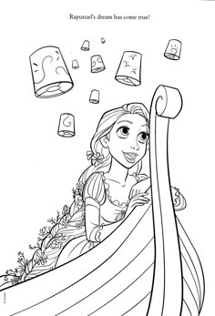 tangled coloring pages